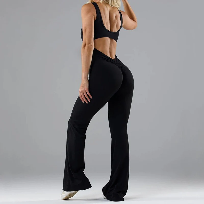 Damen Sportlicher Flared Jumpsuit mit weichem Material Heidi-Mode - Image 8