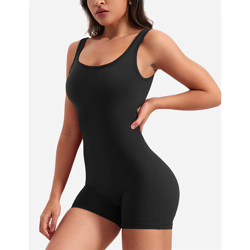 Damen Sportlicher Jumpsuit mit Rückenausschnitt und figurformendem Design Heidi-Mode - Image 3