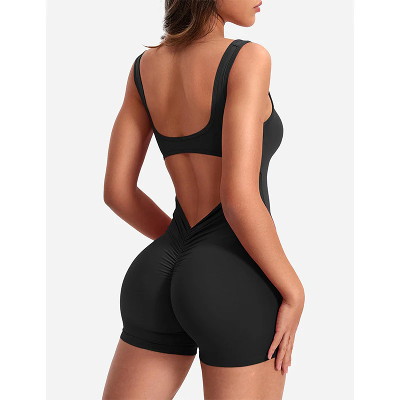 Damen Sportlicher Jumpsuit mit Rückenausschnitt und figurformendem Design Heidi-Mode - Image 5
