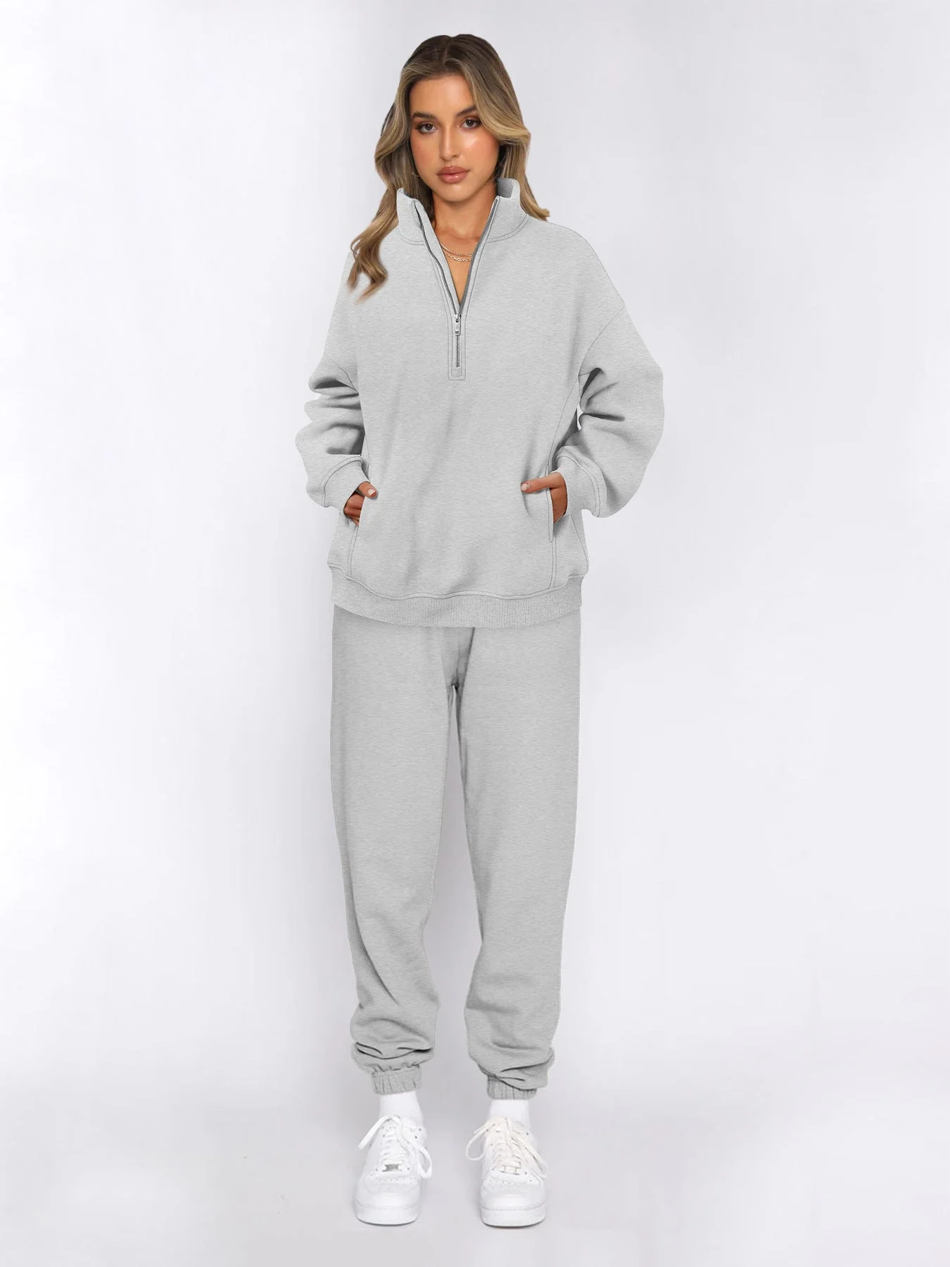 Damen Sportliches Set mit Stehkragen und Praktischem Reißverschluss Heidi-Mode - Image 5