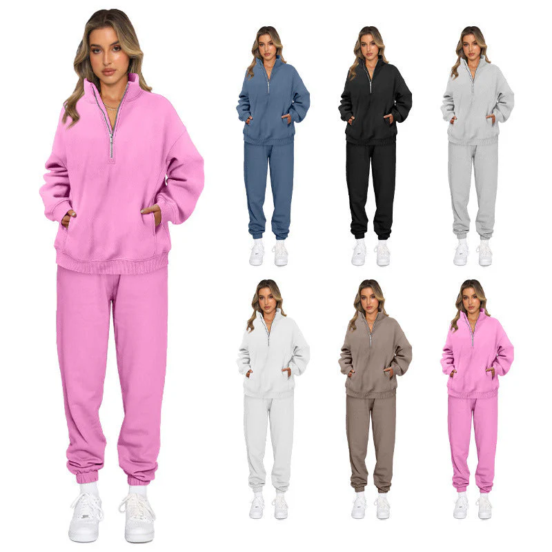 Damen Sportliches Set mit Stehkragen und Praktischem Reißverschluss Heidi-Mode - Image 7
