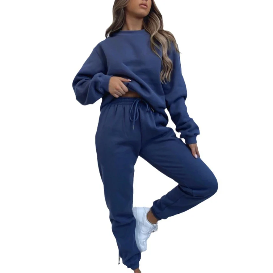 Jogginganzug Damen Sweatset aus Baumwollmix mit lockerem Schnitt - Image 20