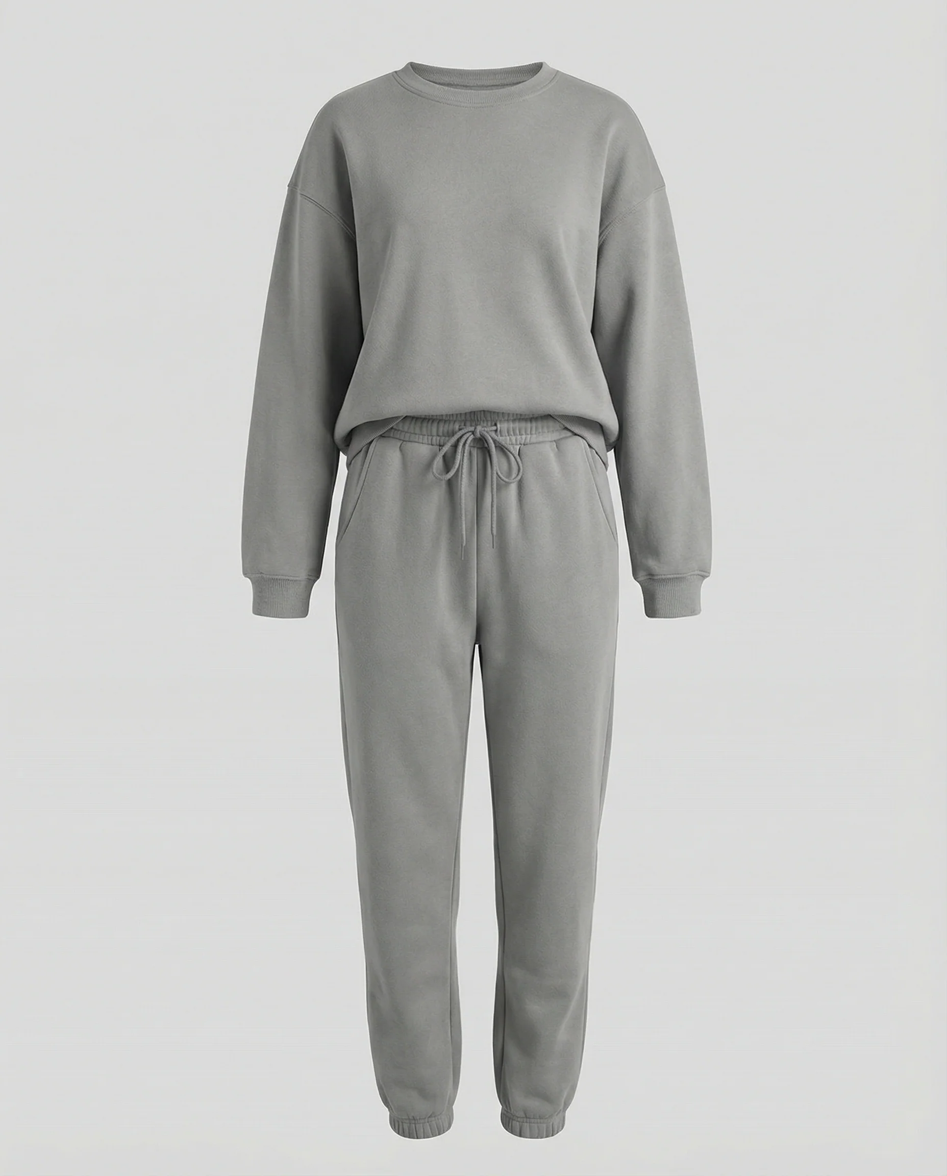 Jogginganzug Damen Sweatset aus Baumwollmix mit lockerem Schnitt - Image 5