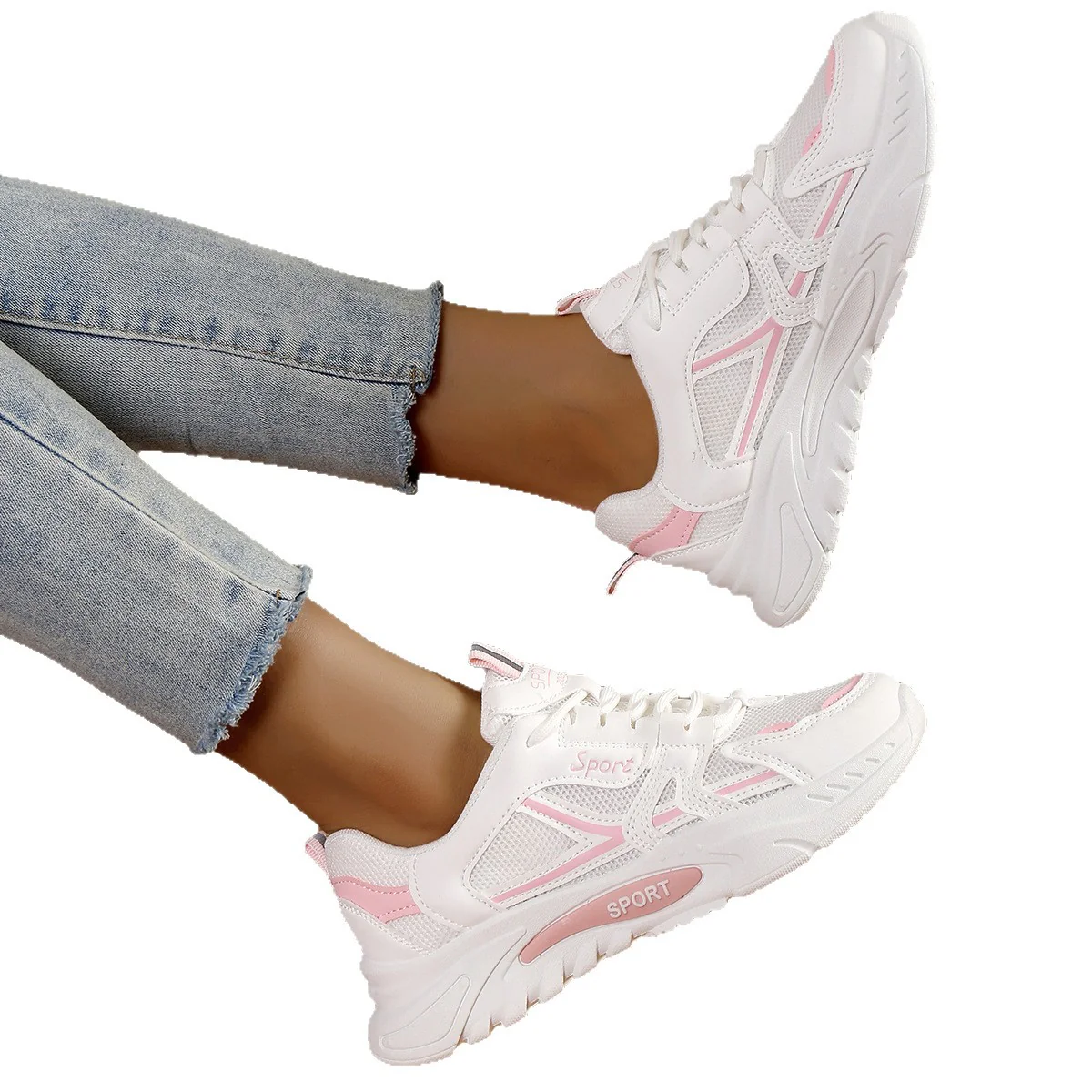 Damen Sportschuhe mit atmungsaktivem Mesh-Obermaterial und dämpfender Laufsohle Heidi Mode - Image 5