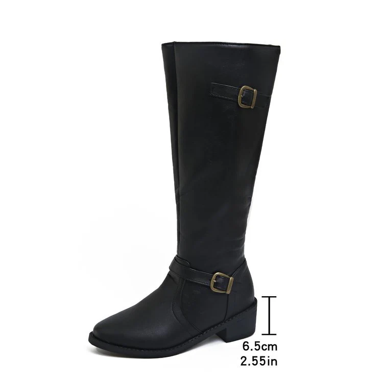 Damen Stiefel mit modischem Gurt-Detail und praktischem Reißverschluss Heidi Mode - Image 3