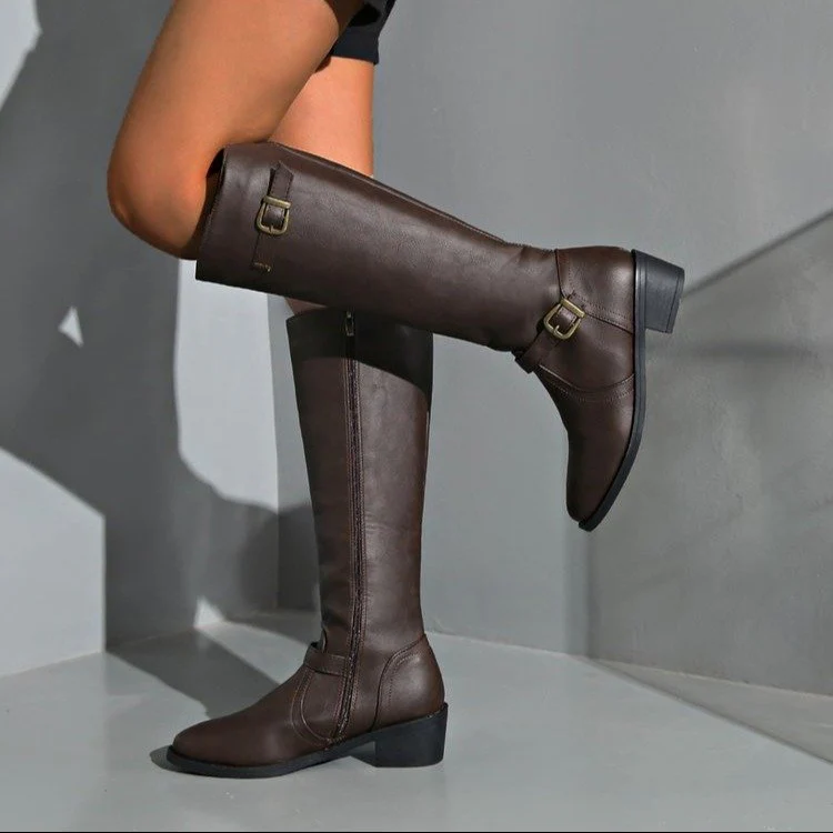 Damen Stiefel mit modischem Gurt-Detail und praktischem Reißverschluss Heidi Mode - Image 4