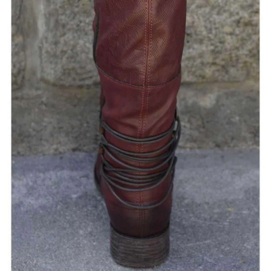 Damen Stiefel mit modischem Riemendesign und robustem Profil Heidi Mode - Image 4