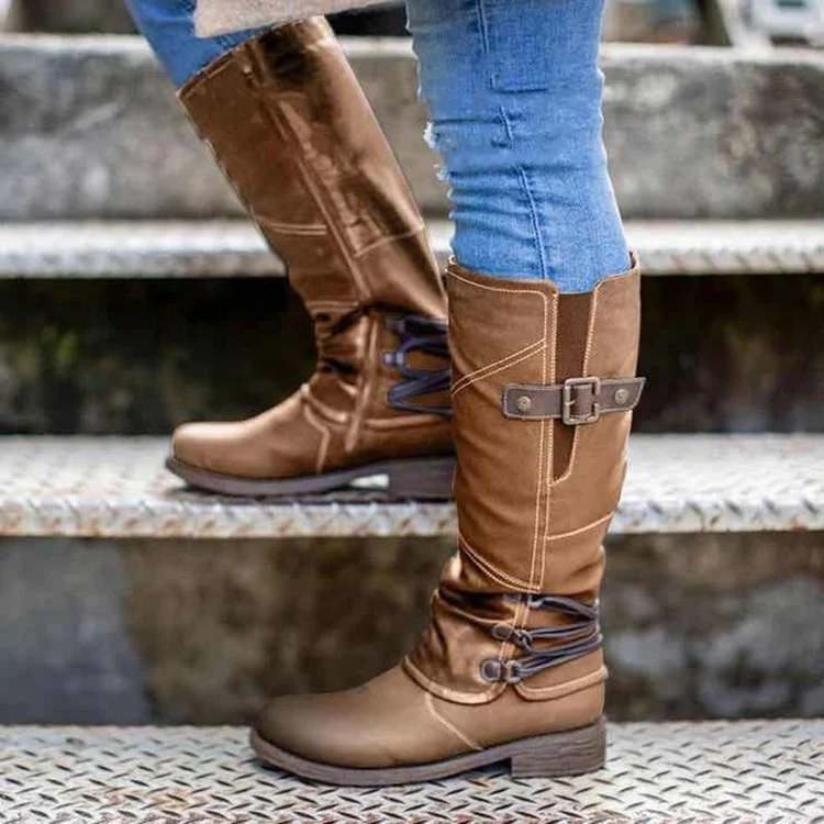 Damen Stiefel mit modischem Riemendesign und robustem Profil Heidi Mode - Image 5