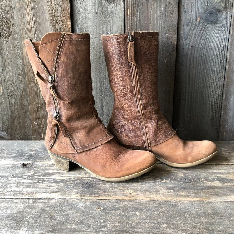 Damen Stiefel mit modischen Reißverschluss-Details und komfortablem Blockabsatz Heidi Mode - Image 6