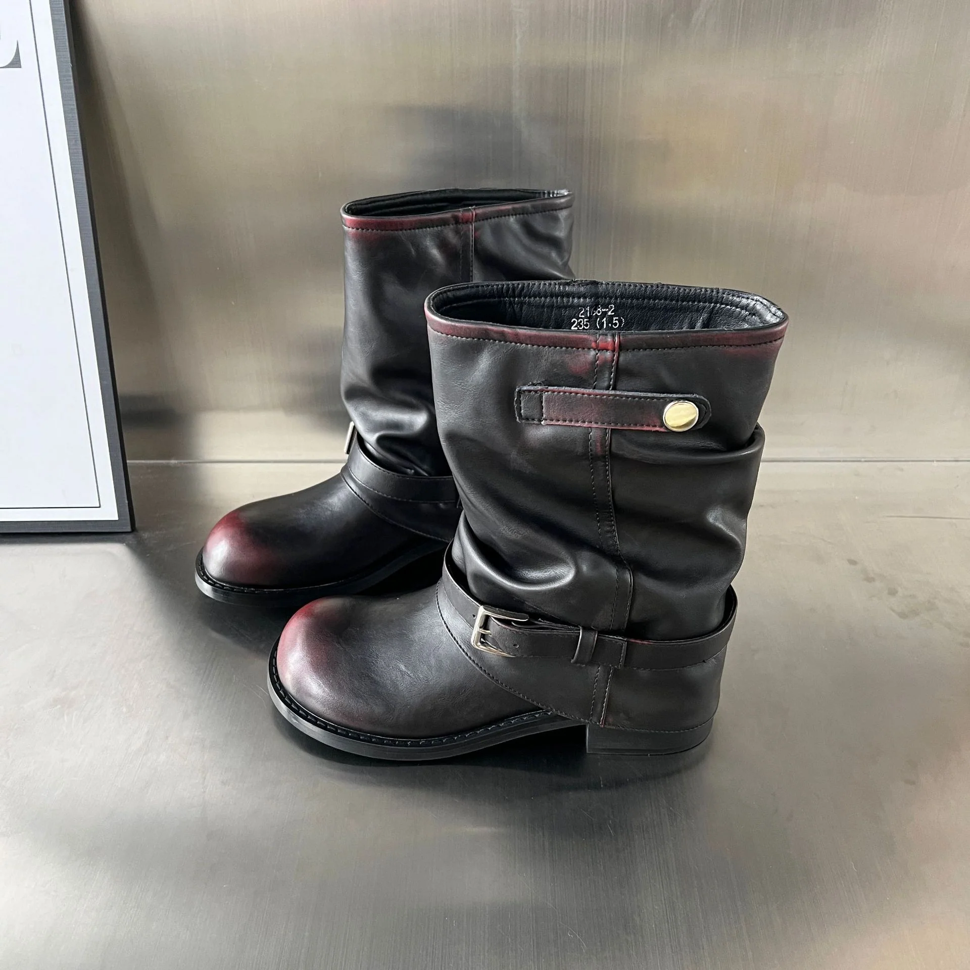 Damen Stiefel mit modischer Schließenverzierung und flexiblem Komfort Heidi Mode - Image 2