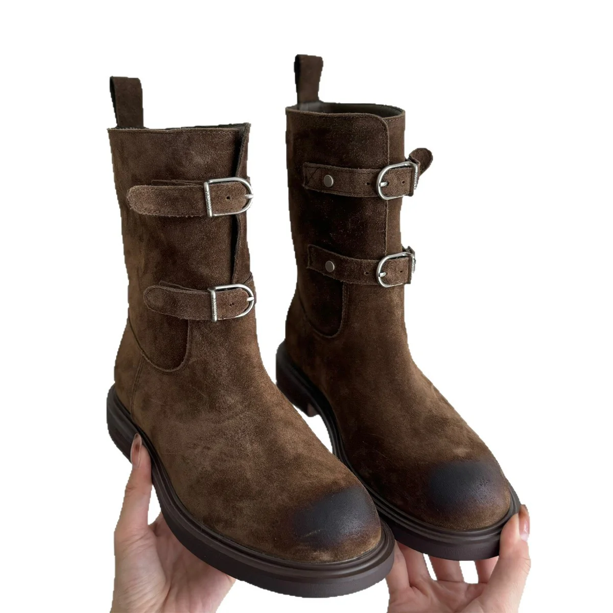 Damen Stiefel mit stylischen Schnallen und robustem Profil Heidi Mode - Image 5