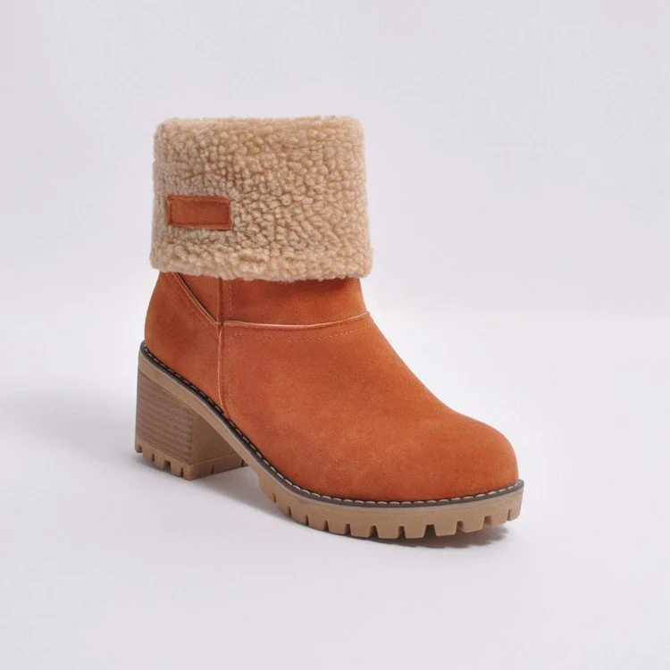 Damen Stiefel mit weichem Kunstfellkragen und robuster Sohle Heidi Mode - Image 8