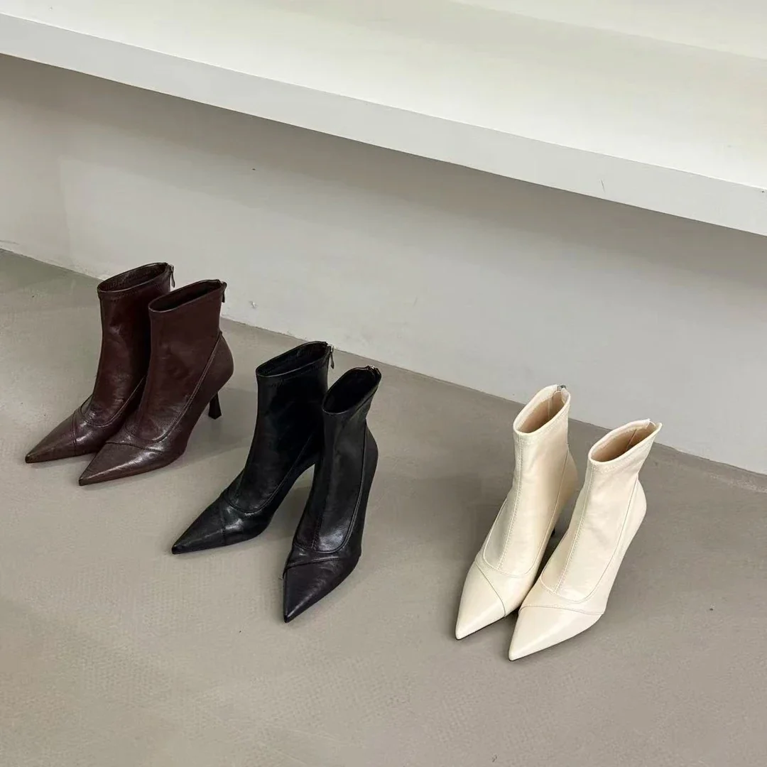 Damen Stiefeletten aus hochwertigem Leder mit elegantem Spitzenabsatz Heidi Mode - Image 2