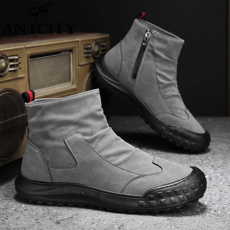 Damen Stiefeletten aus weichem Wildleder mit wasserdichter Sohle und modischem Reißverschluss Heidi Mode - Image 2