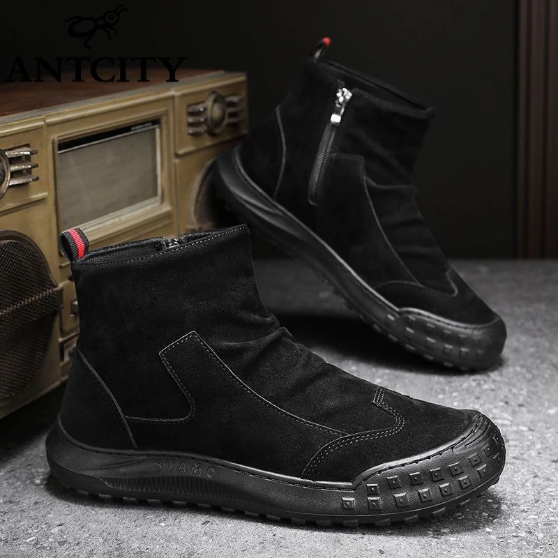 Damen Stiefeletten aus weichem Wildleder mit wasserdichter Sohle und modischem Reißverschluss Heidi Mode - Image 3