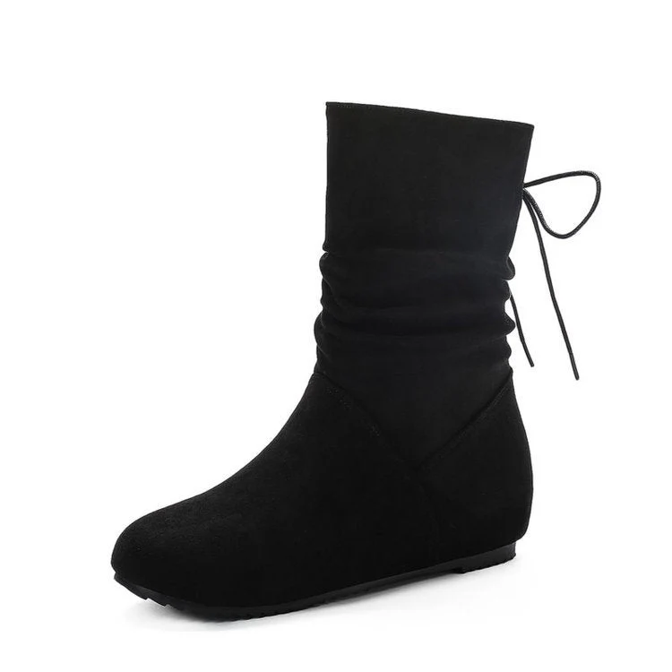 Damen Stiefeletten mit Elastischen Falten und Rutschfester Sohle Heidi-Mode - Image 5