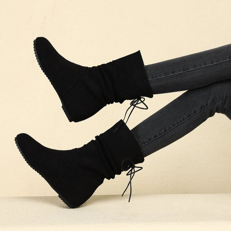 Damen Stiefeletten mit Elastischen Falten und Rutschfester Sohle Heidi-Mode - Image 6
