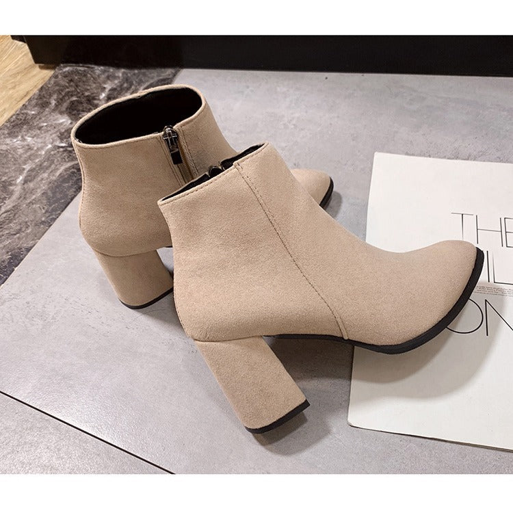 Damen Stiefeletten mit elegantem Blockabsatz und praktischem Reißverschluss Heidi Mode - Image 4