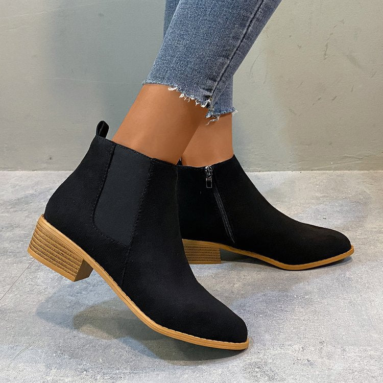 Damen Stiefeletten mit Elegantem Reißverschluss und Komfortablem Blockabsatz Heidi-Mode - Image 2