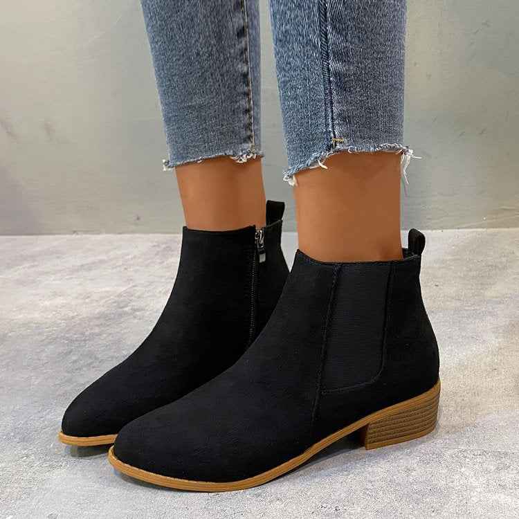 Damen Stiefeletten mit Elegantem Reißverschluss und Komfortablem Blockabsatz Heidi-Mode - Image 3
