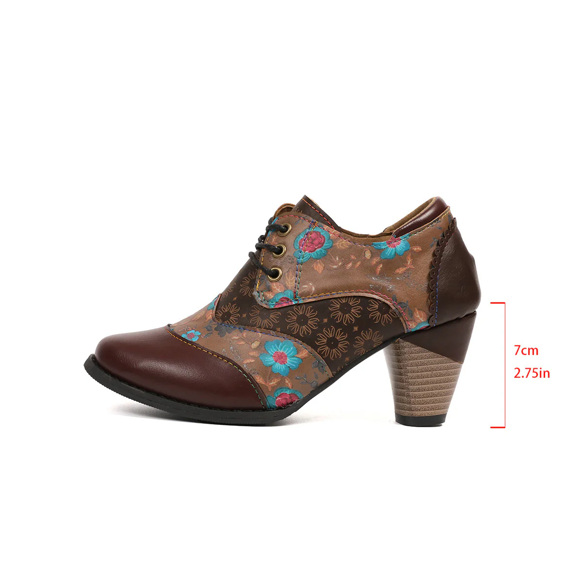 Damen Stiefeletten mit floralem Design und komfortablem Blockabsatz Heidi Mode - Image 5