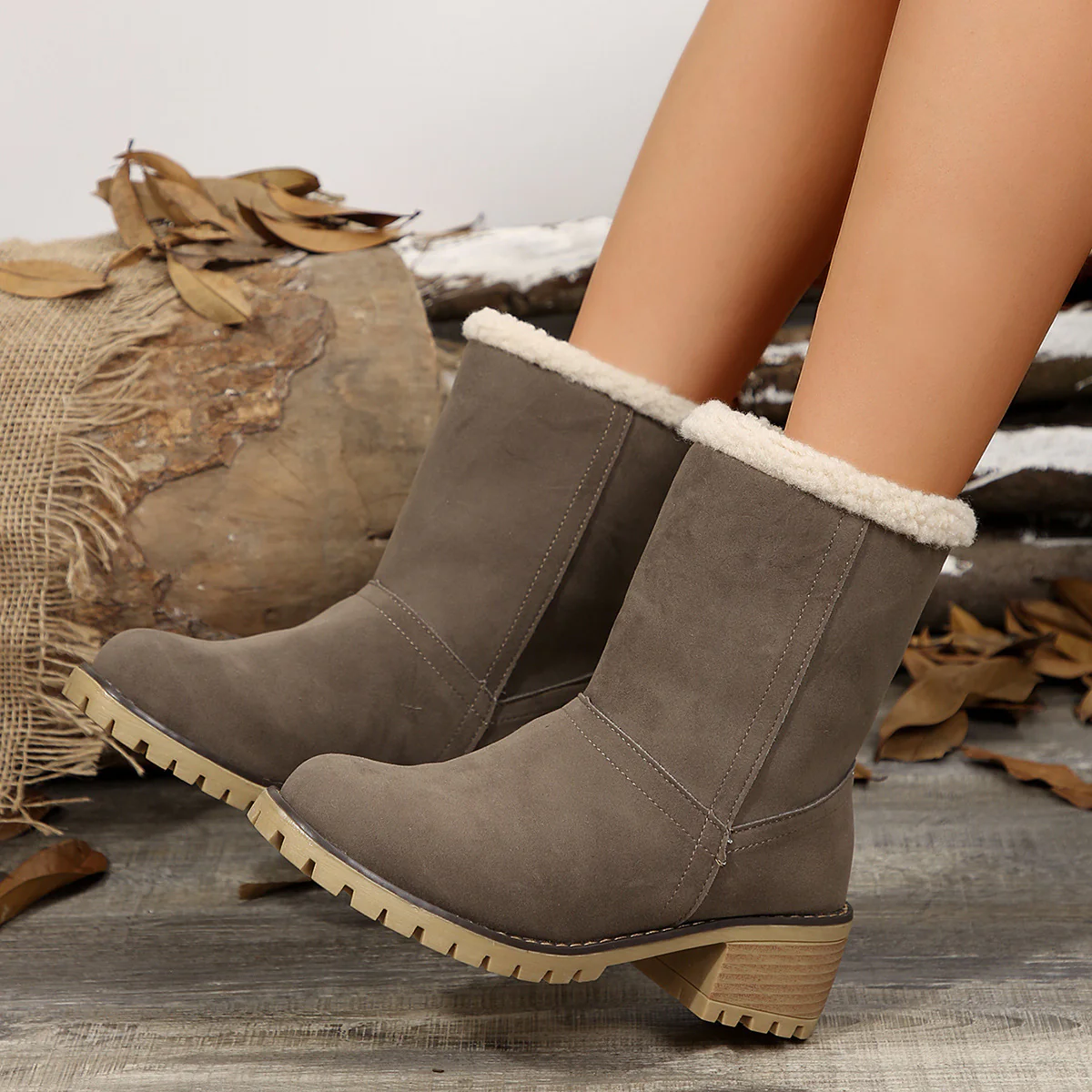 Damen Stiefeletten mit kuscheligem Futter und rutschfester Sohle Heidi Mode - Image 2
