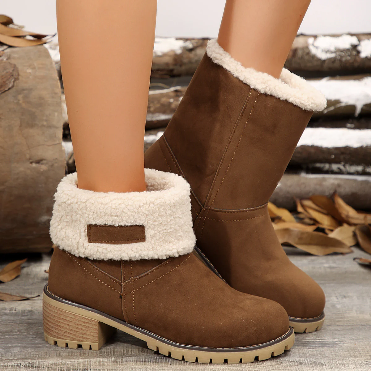Damen Stiefeletten mit kuscheligem Futter und rutschfester Sohle Heidi Mode - Image 6