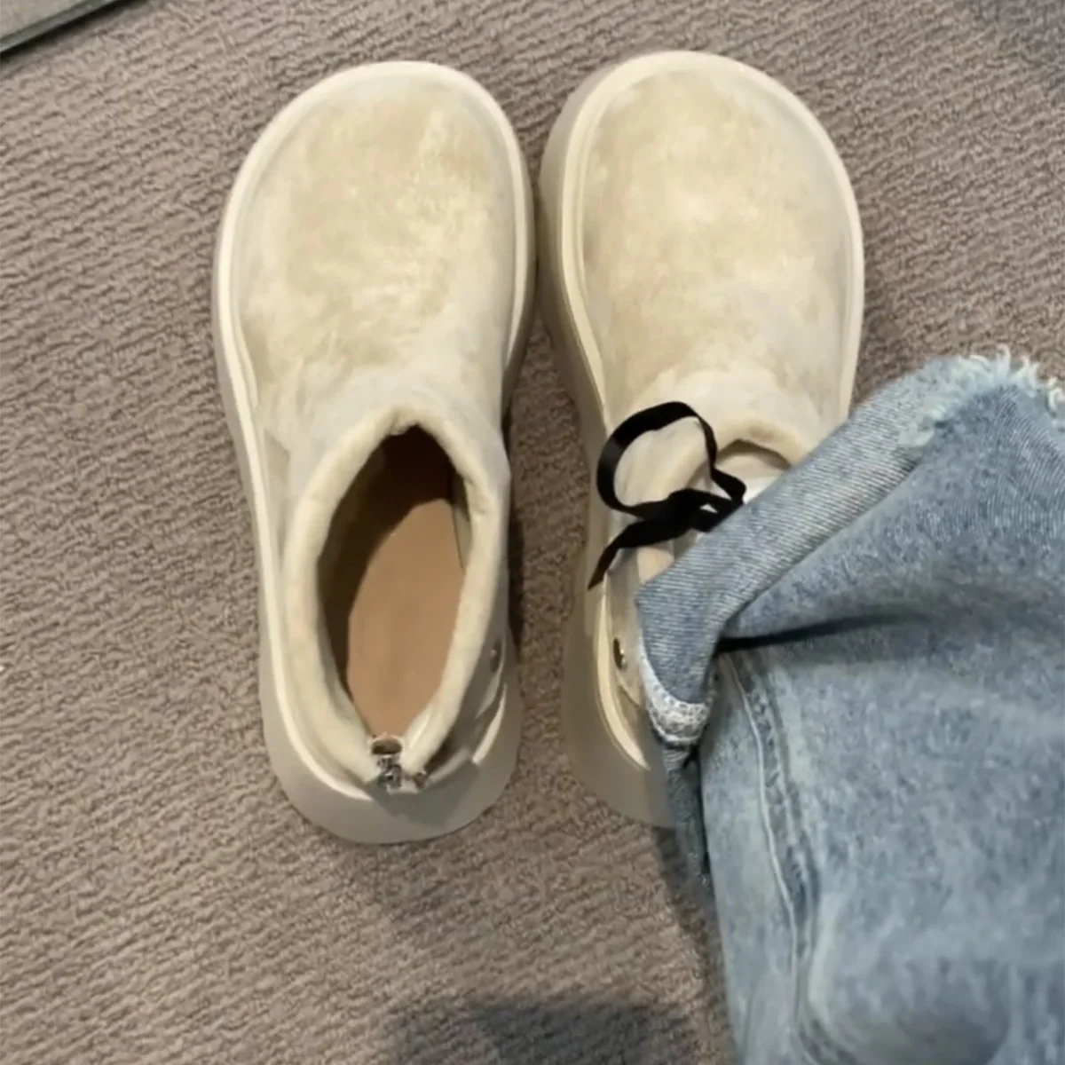 Damen Stiefeletten mit modischem Plateau und praktischen Druckknopf Heidi Mode - Image 4