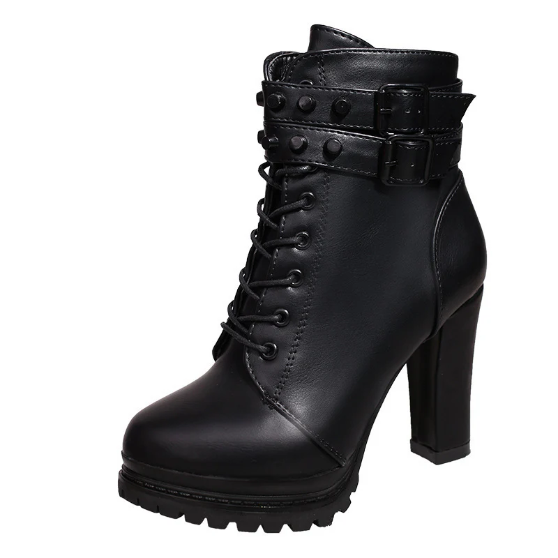 Damen Stiefeletten mit modischem Riemen und robustem Profilsohle Heidi Mode - Image 5