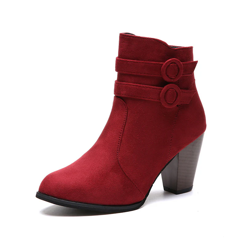 Damen Stiefeletten mit modischen Riemen und komfortablem Blockabsatz Heidi Mode - Image 2