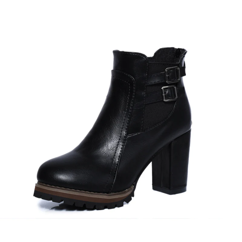 Damen Stiefeletten mit robustem Profil und modischen Schnallen Heidi Mode - Image 6