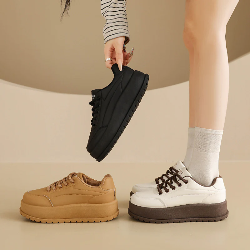 Damen Stilvolle und komfortable Sneakers mit dicker Laufsohle Heidi Mode - Image 4