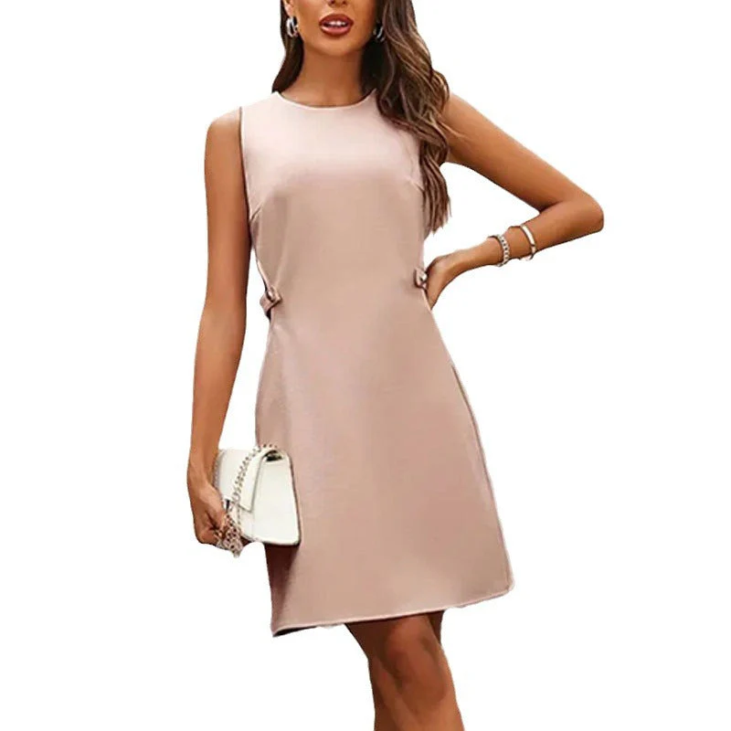 Damen Stilvolles A-Linien Kleid mit Dekorativen Knöpfen Heidi-Mode - Image 5