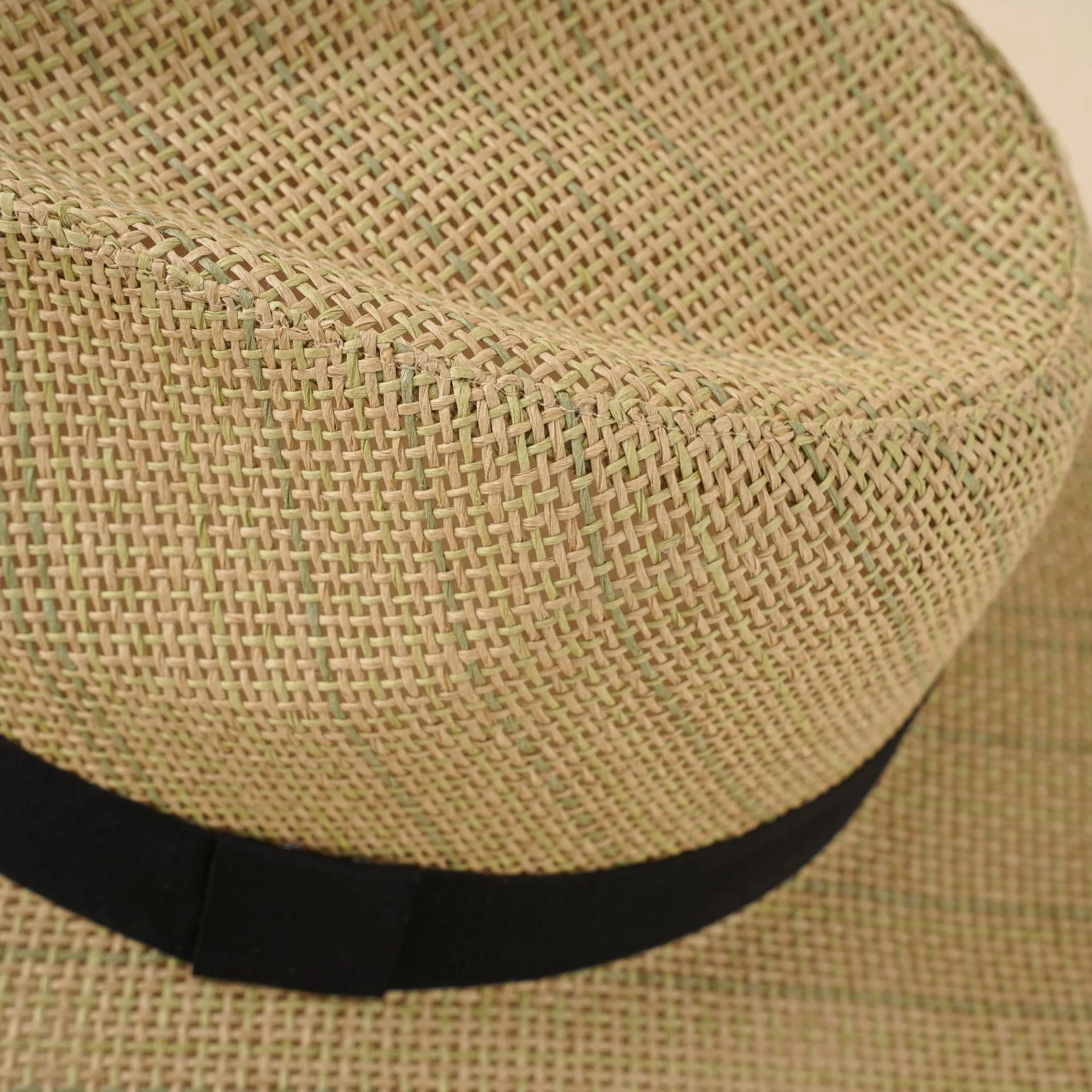 Damen Strand-Fedora-Hut Aus Atmungsaktivem Naturmaterial mit Breiter Krempe und Schickem Band Heidi-Mode - Image 2