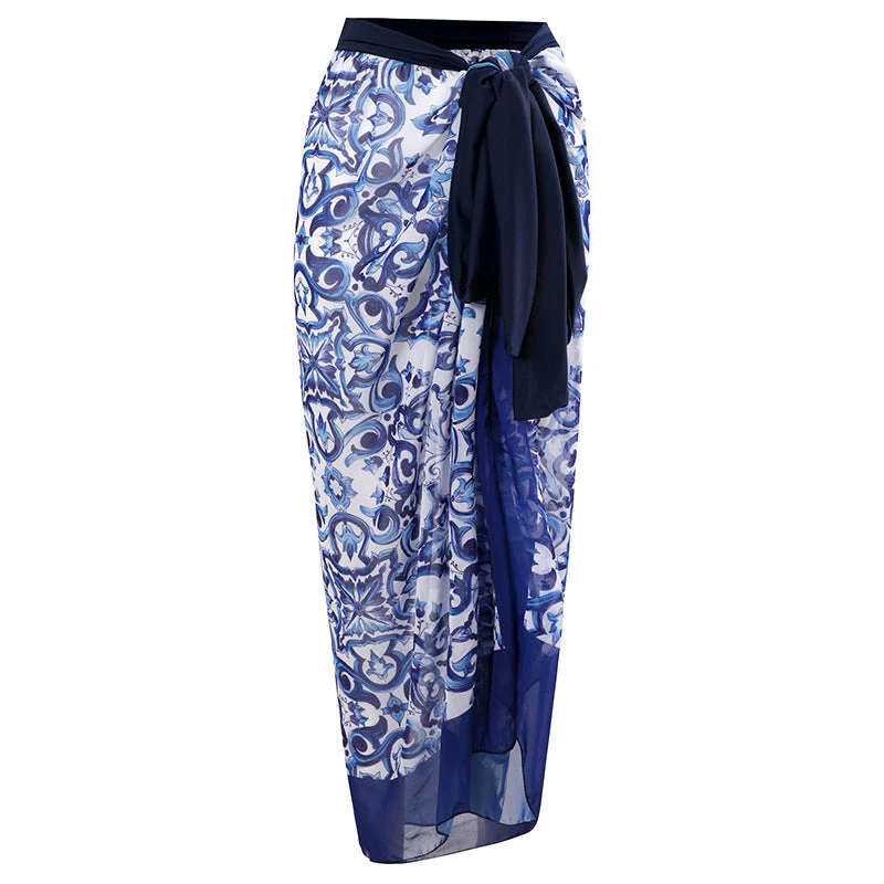 Damen Strandpareo mit Elegantem Floralen Design und Verstellbarem Bindegürtel Heidi-Mode - Image 2