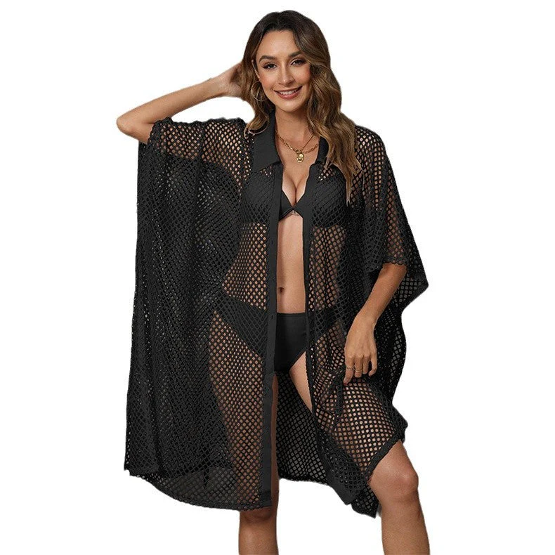 Damen Strandüberwurf Aus Atmungsaktivem Netzstoff Heidi-Mode - Image 5
