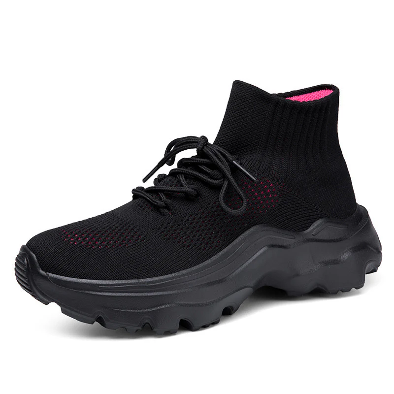Damen Strick-Sneakers mit hohem Kragen und rutschfester Sohle Heidi Mode - Image 4