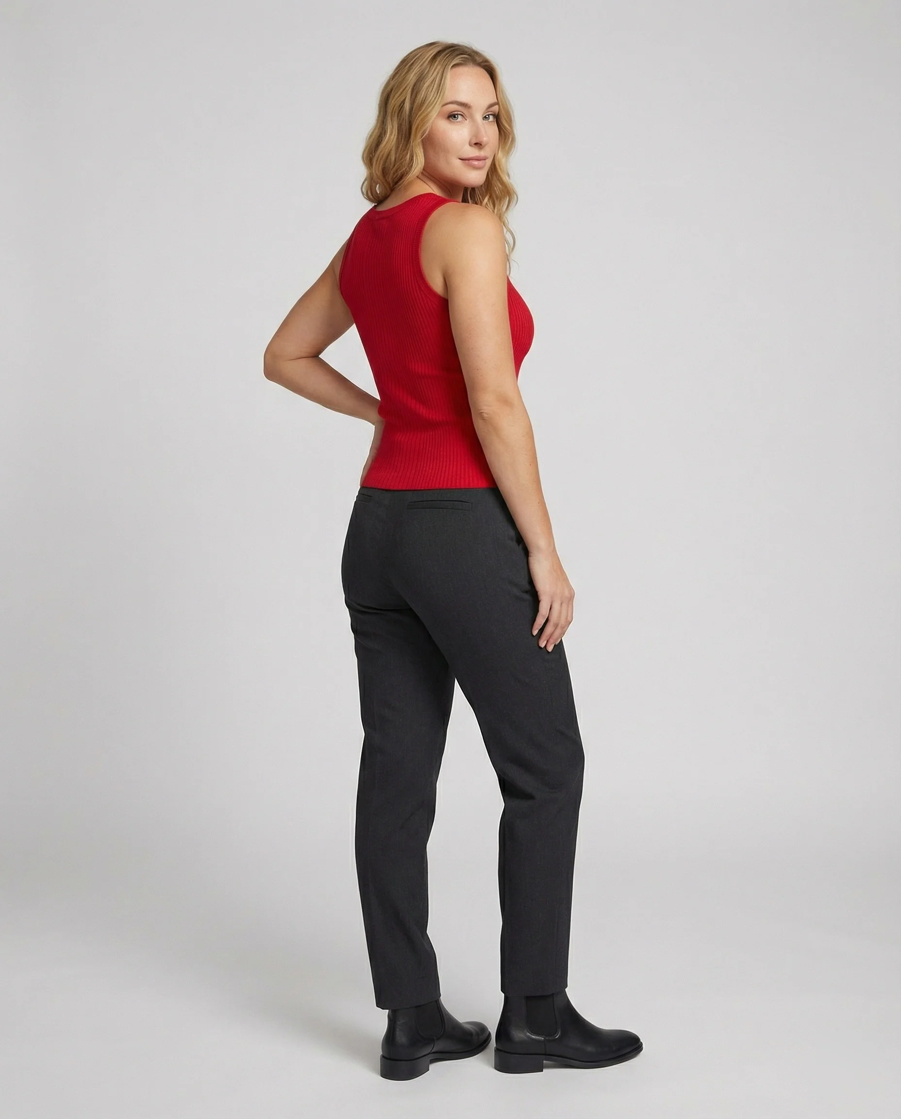 Damen Strick-Top Sommer Ärmelloses Unterhemd Slim-Fit - Image 3