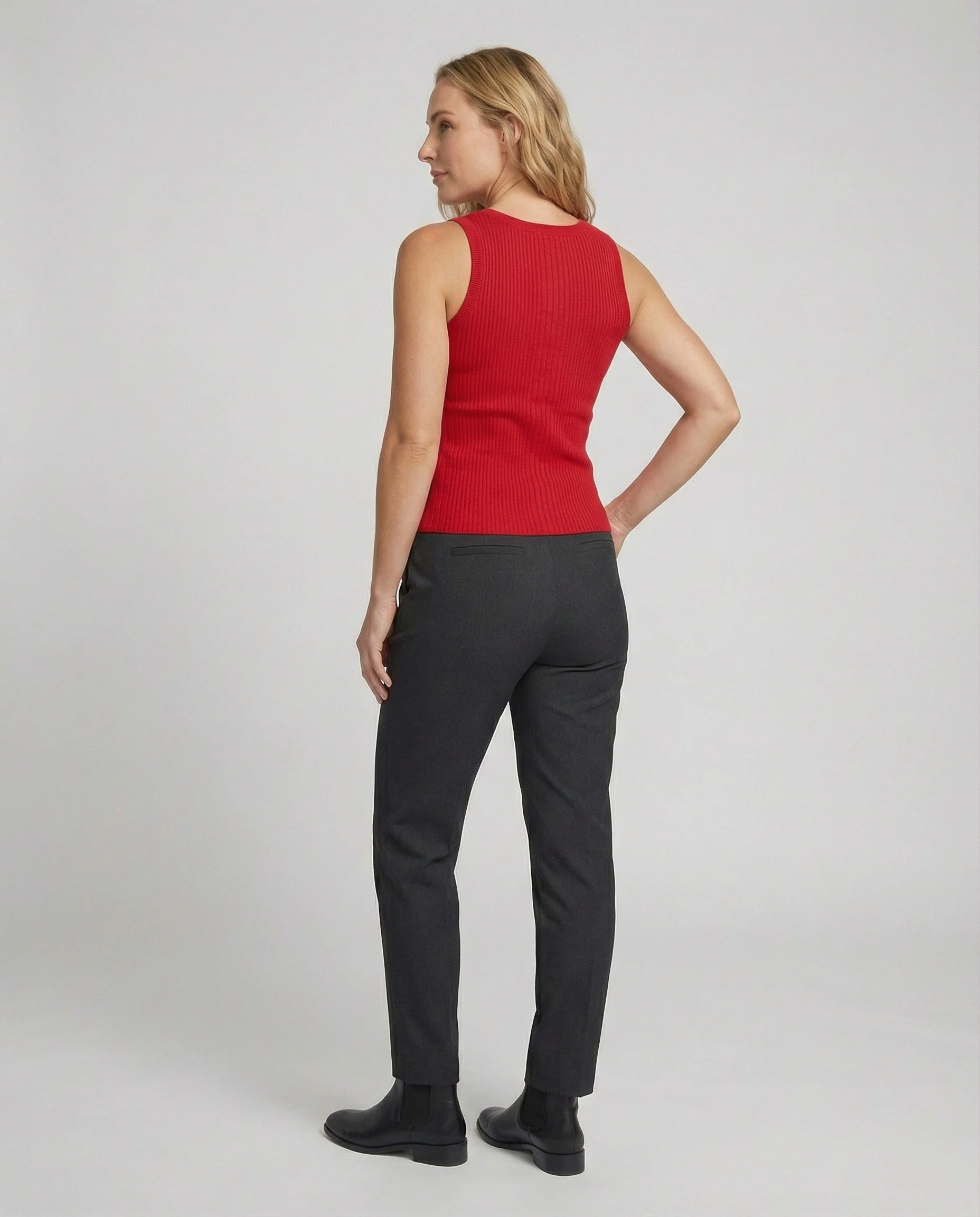 Damen Strick-Top Sommer Ärmelloses Unterhemd Slim-Fit - Image 4