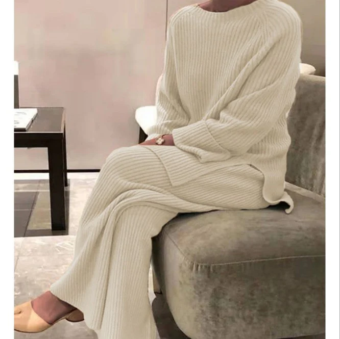 Damen Strickanzug mit weichem Rippenmuster und weitem Schnitt Heidi-Mode - Image 7