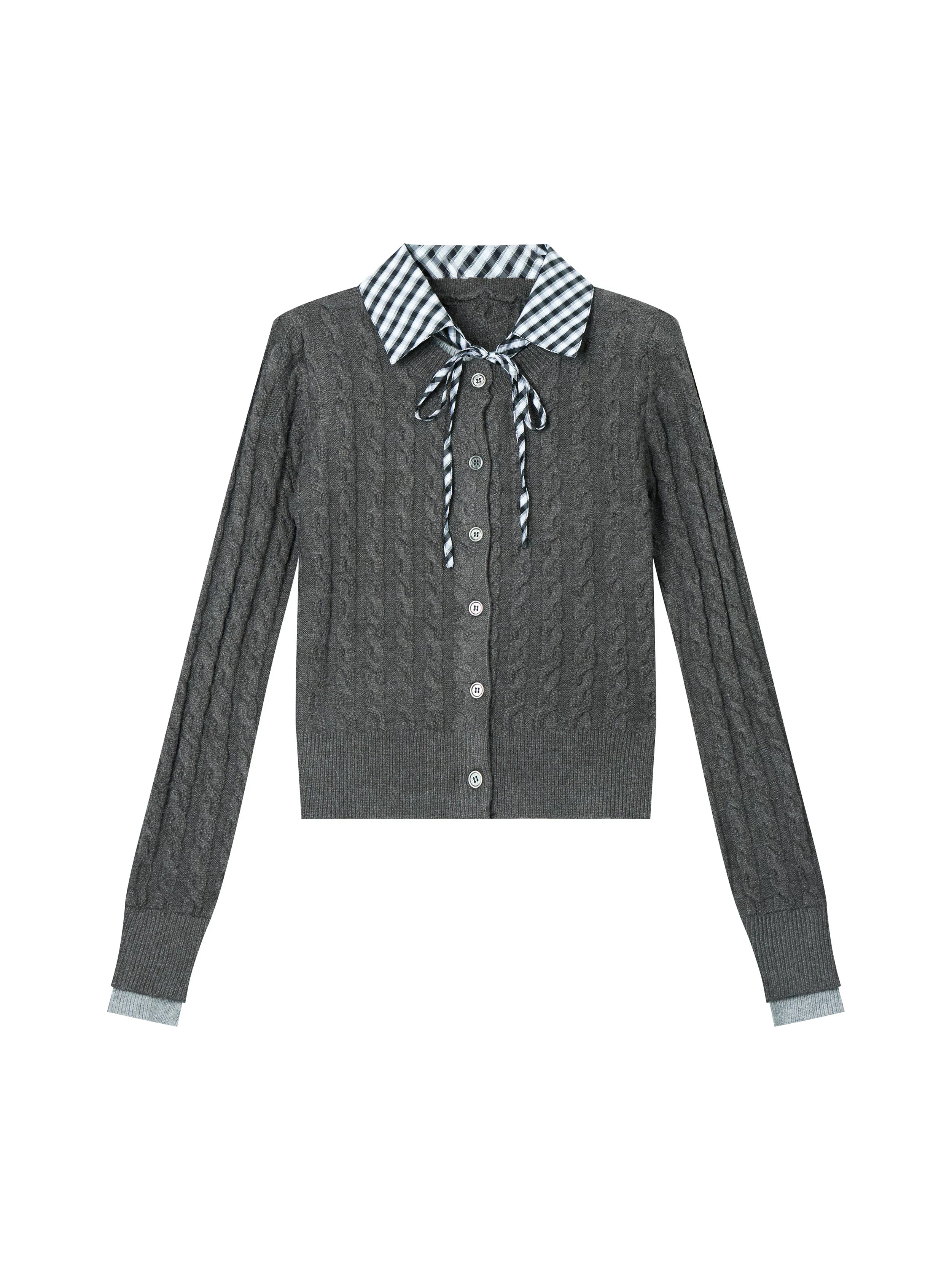 Damen Strickjacke im American Style mit abnehmbarem Polo-Kragen - Image 5