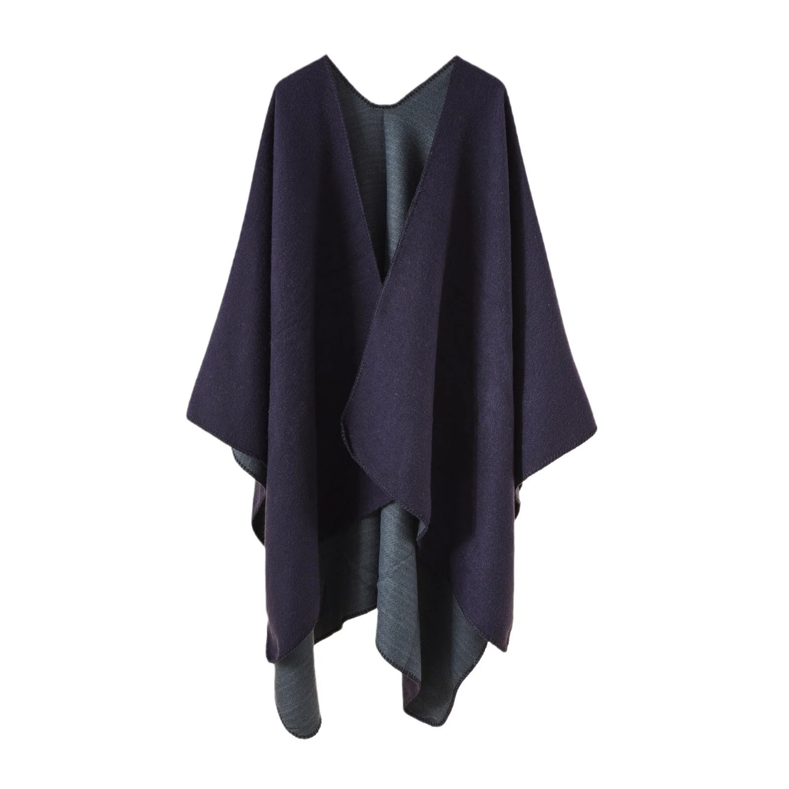 Damen Strickponcho mit Asymmetrischem Schnitt und Hoher Warmhaltefunktion Heidi-Mode - Image 5