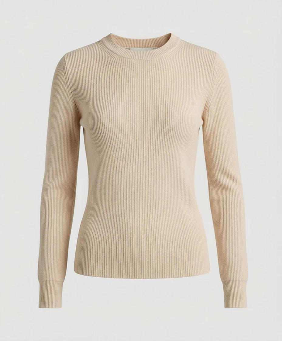 Damen Strickpullover Langarm Rundhals Casual Herbst Oberteil Einfarbig - Image 10
