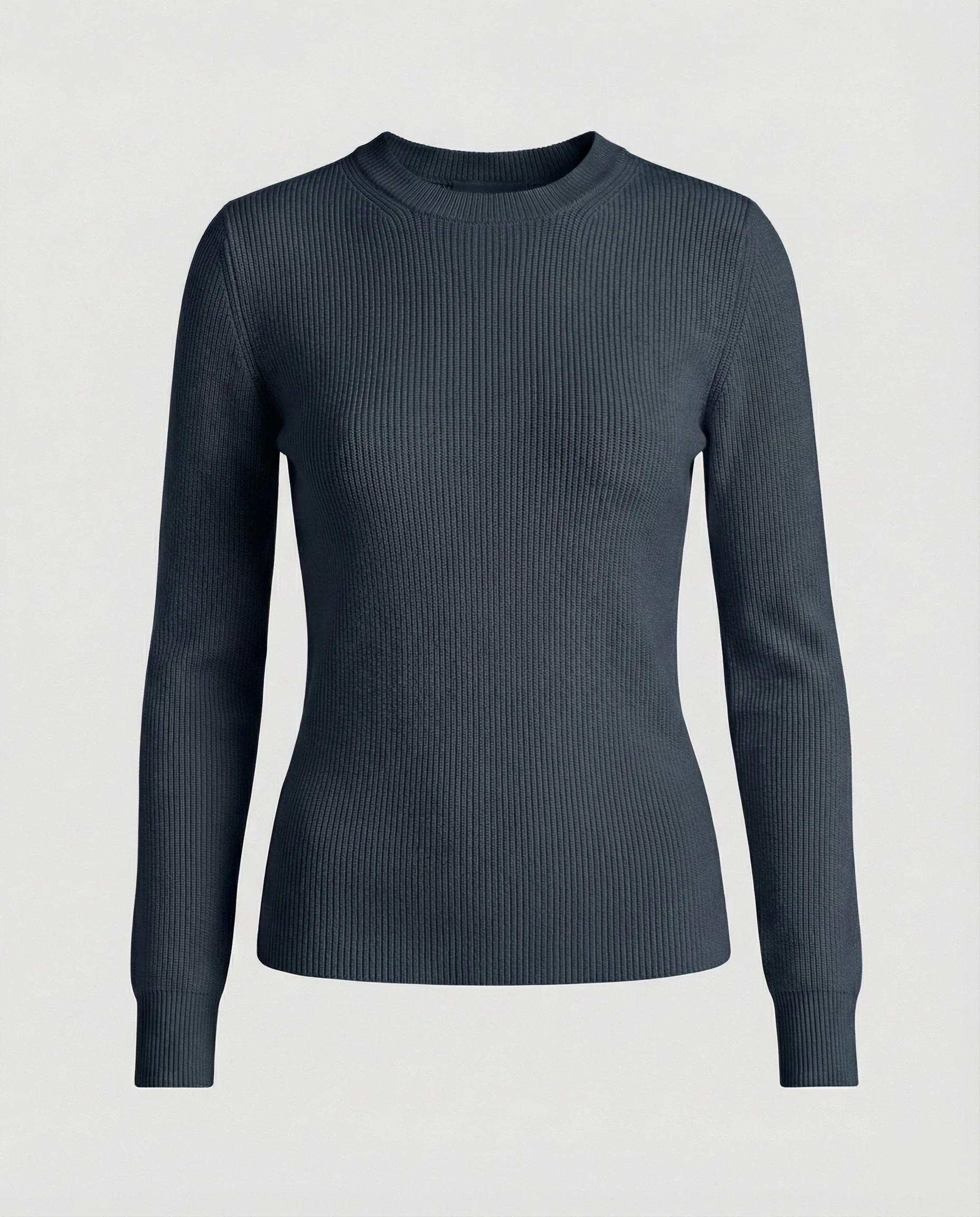 Damen Strickpullover Langarm Rundhals Casual Herbst Oberteil Einfarbig - Image 12