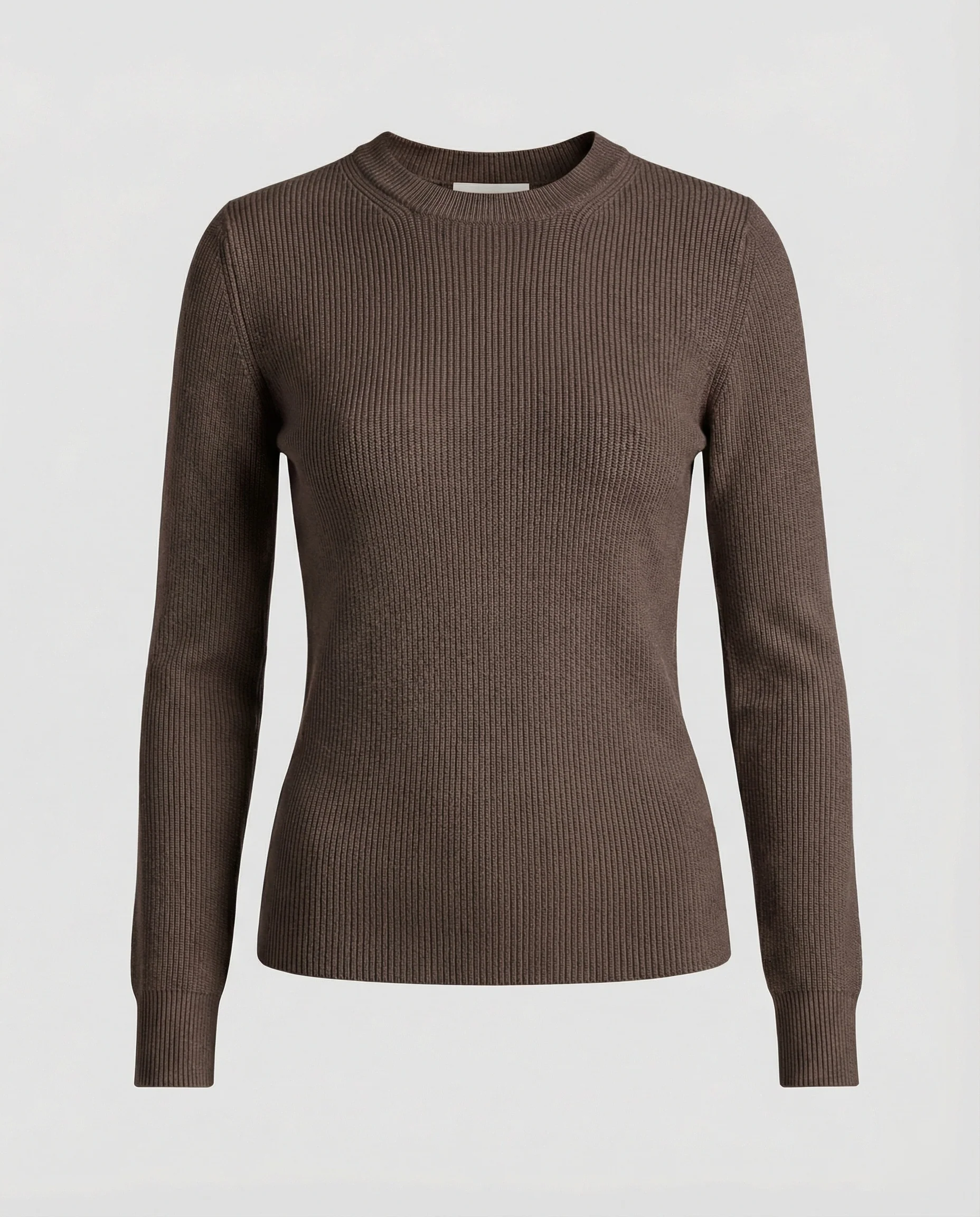 Damen Strickpullover Langarm Rundhals Casual Herbst Oberteil Einfarbig - Image 7