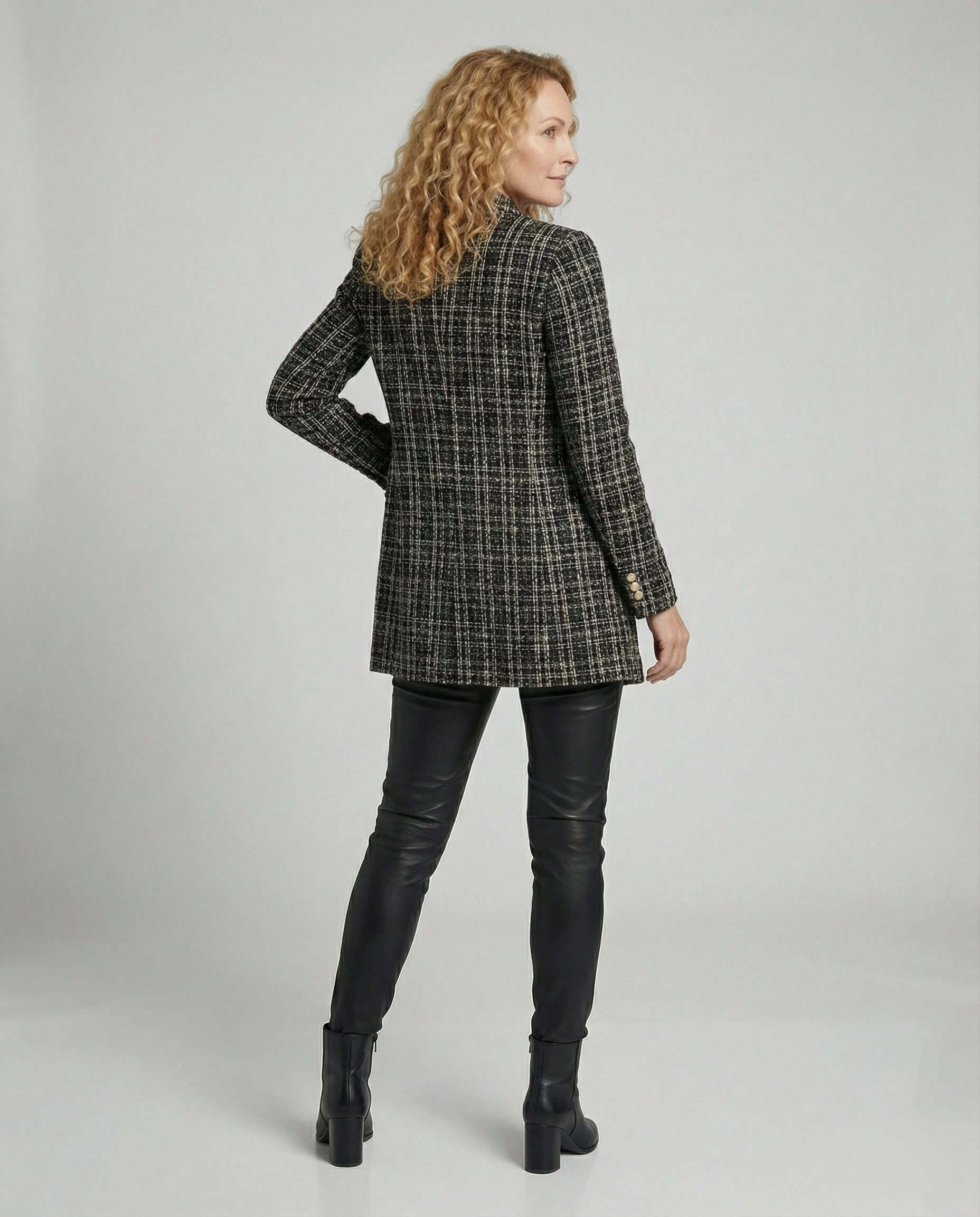 Damen Tweed-Blazer mit Doppelknopfleiste - Image 3