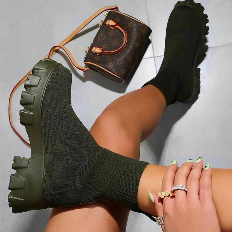 Damen Strumpfstiefel mit dämpfender Sohle und elastischem Knöchelbereich Heidi Mode - Image 11