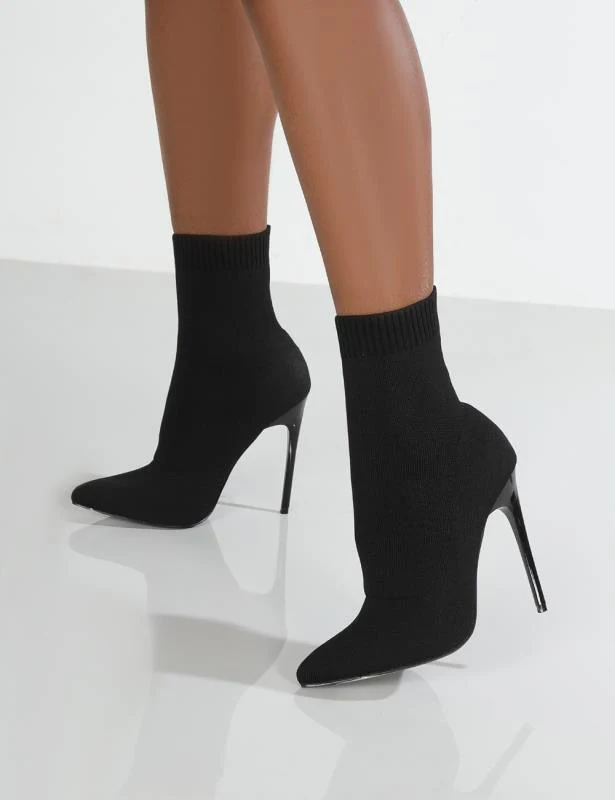 Damen Strumpfstiefel mit elegantem Stiletto-Absatz und hochwertiger Strickoptik Heidi Mode - Image 2