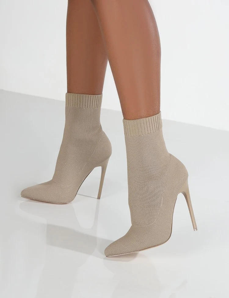 Damen Strumpfstiefel mit elegantem Stiletto-Absatz und hochwertiger Strickoptik Heidi Mode - Image 6