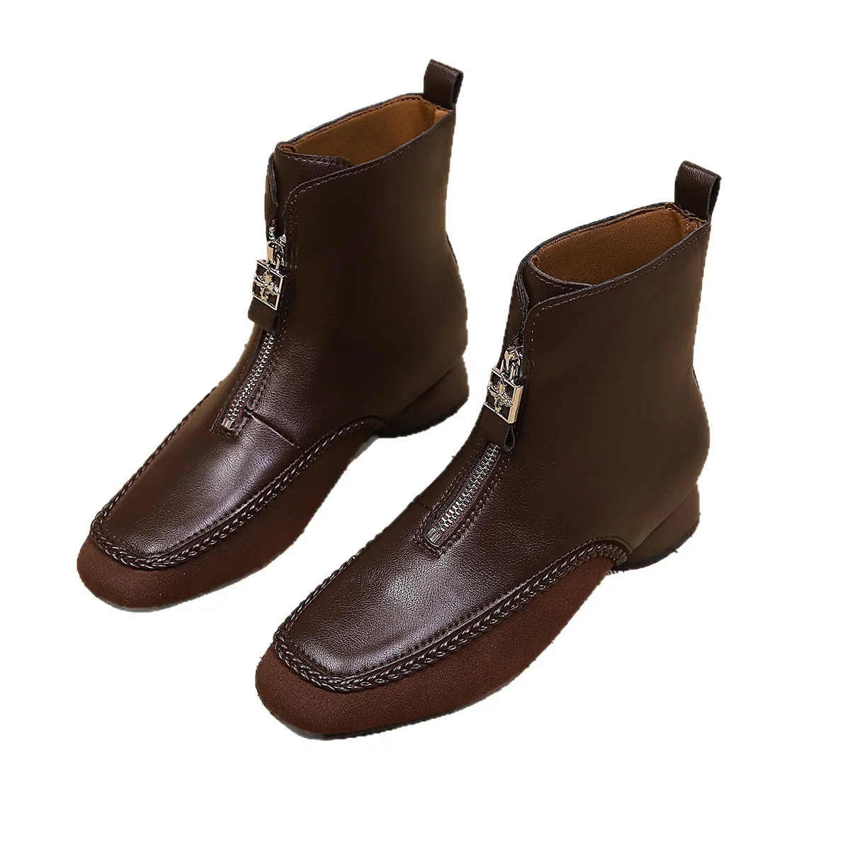 Damen Stylische Ankle Boots mit Reißverschluss und geschmeidigem Leder Heidi Mode - Image 5